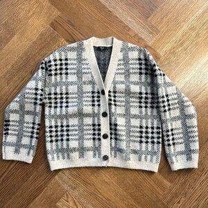 Rails Reese Cropped Cardigan - Beige / black in XS